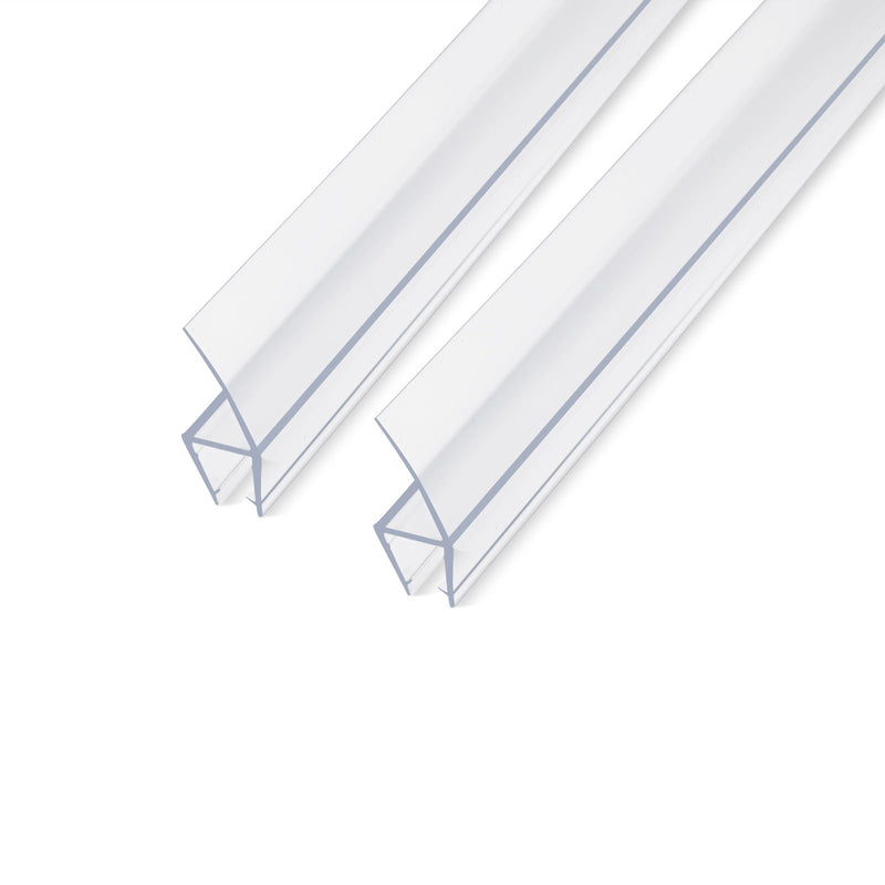 78" Shower Door Side Seal Strip for 1/4 inch Frameless Glass Shower Door Clear Polycarbonate(39" X2) 39"X2 Pieces 1/4" Door