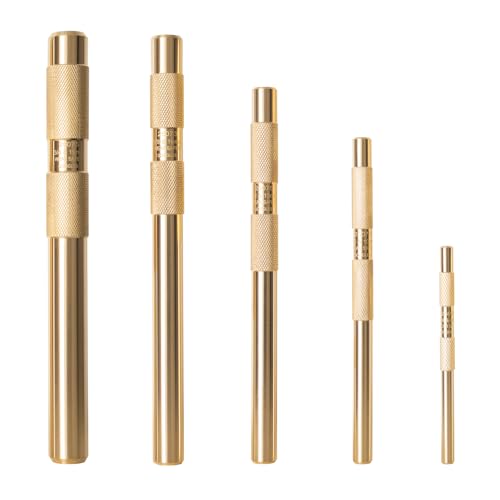 5-Piece Premium Brass Punch Set - Heavy-Duty Non-Marring Repair Tool Kit (1/4", 3/8", 1/2", 5/8", and 3/4") Replacement for 67003-MAI 045256670034 | Automotive, Industrial & DIY Use