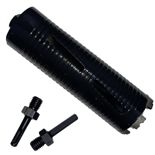 Core Drill Bits 2 1/4 inch Diameter 10in/254mm Drilling Depth Concrete Laser-Welded for Concrete with Rebar Brick Block Masonry Two 5/8-11" Thread Adapters 2 1/4 inch | 57mm