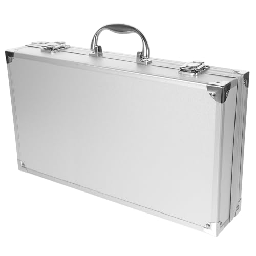 Operitacx Tool Case Medicine Storage Box Large Capacity Toolbox with Handle Safety Clasp and Round Corner Edges Portable Carrying Case for Home School Garage Hospital 14.17 X 8.26 X 2.95 in White