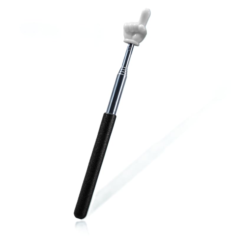 Black Telescopic Teacher Pointer (21.6 Inch),Metal Retractable Handheld Presenter Stick for Classroom Whiteboard and Lectures,Teaching Aid, Presentation Pointer Tool,Office and School Supplies