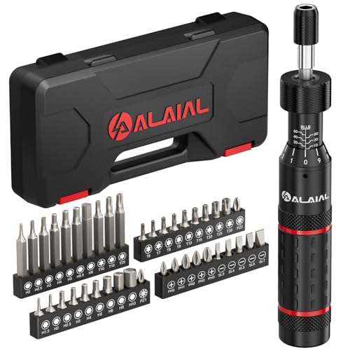 Torque Screwdriver Set 10-60 in-lb, Adjustable Torque Driver Kit 10-60 Inlb(Red)