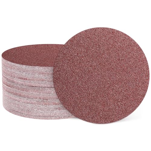 HARFINGTON 50 Pcs 6 Inch Sanding Discs 36 Grit Red Aluminum Oxide 6 Inch(36 Grit)
