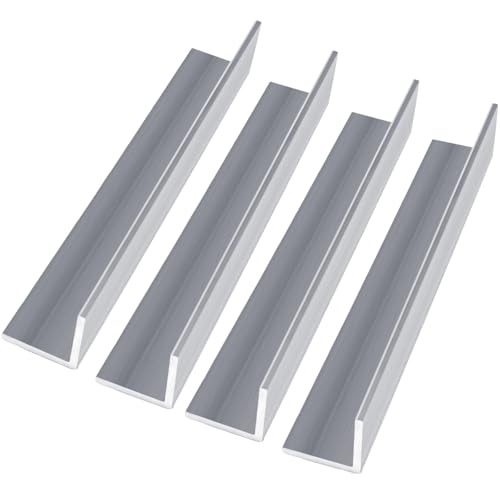 13 Inch Aluminum Angle 2x2 Inch, 2" Wide x 3/16" Thick 6063 Alloy 90 Degree Angled Aluminum Extrusion, T5-Temper Aluminums Angle for Construction, No Inside Corner Radius (4) 4