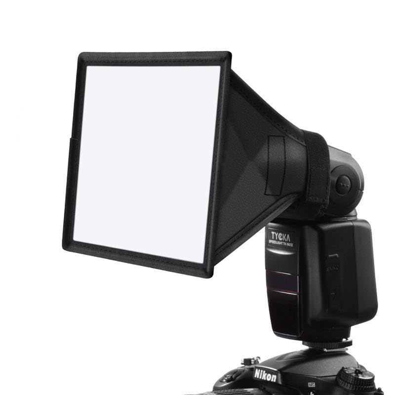 REFLEX CAMERA Universal Softbox Flash Diffuser 19×23cm (7.5×9in) for DSLR Camera Speedlite | Foldable Portable Light Modifier for Flash | Soft Even Lighting with Storage Pouch 19×23cm (7.5×9in)