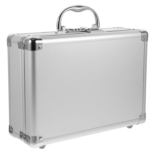 Tofficu Password Tool Case Portable Tool Carrying Box with Handle Small Case Organizer for Home Shop Travel Hard Tools Storage 11.41 X 8.07 X 4.13 in