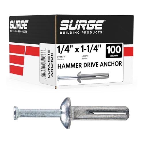 1/4" x 1-1/4" Hammer Drive Nail in Concrete Anchor (Box of 100) 1/4" x 1-1/4"