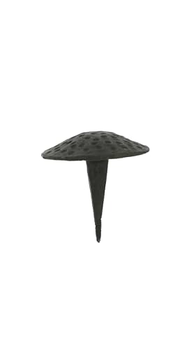 Round Iron Clavos Decorative Nails - Hand-Forged Black Iron Clavos for Rustic Doors, Cabinets & Furniture, Antique-Style Hardware with Unique Artisan Touch (Pack of 50) Set of 50, Dotted Round 1"x1"