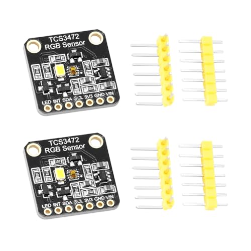 TCS-34725 RGB Light Color Module AYWHP 2 Pieces RGB Light Color Sensor Color Detection Sensor Color Meter Photoelectric Sensor Compatible with Arduino