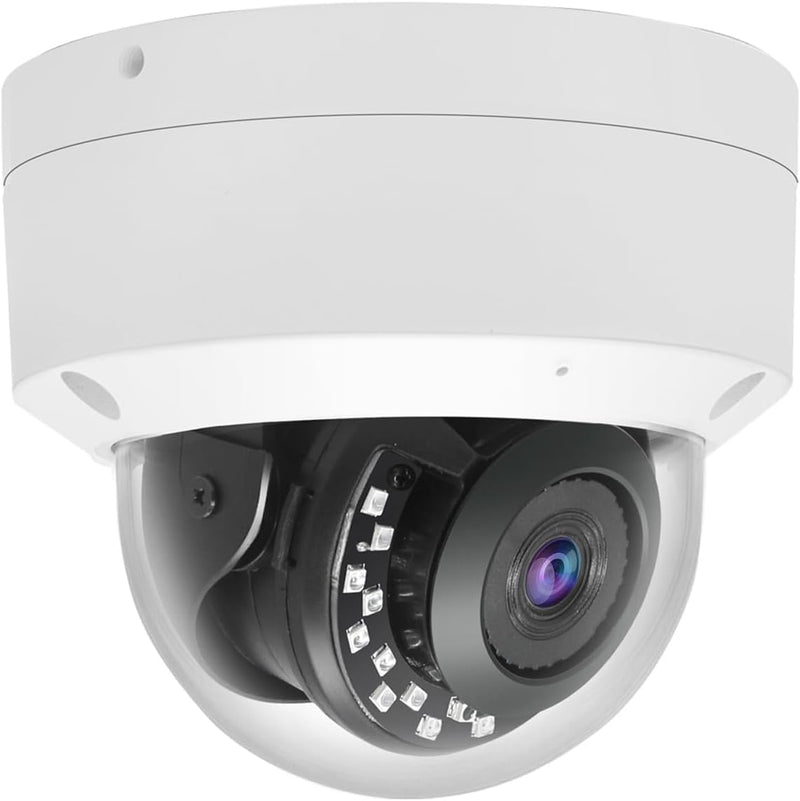 Real HD 5MP Vandal PoE IP Camera Outdoor, 2.8mm Wide Angle, H.265, 65ft IP67 Waterproof, Must Work with a NVR, Does not Work by Itself. 5MP Vandal Dome IP Camera