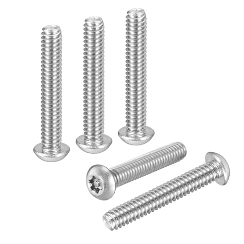 DTGN 100Pack 1/4" x1-1/2 Pan Head Torx Security Screws SS304 Silver 1/4"-20x1-1/2" 100