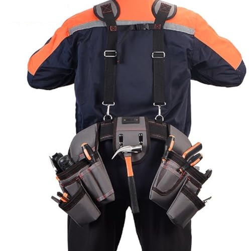 Heavy Duty Tool Belt with Suspenders Adjustable Work Apron