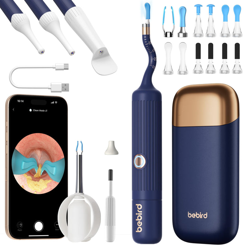 BebirdPro Earwax Remover Otoscope Earsight Plus, 1920P HD Adjustable Ear Cleaner with Camera, Otoscope with Light, Ear Cleaner with Portable Box for Adults, Children, iOS, Android