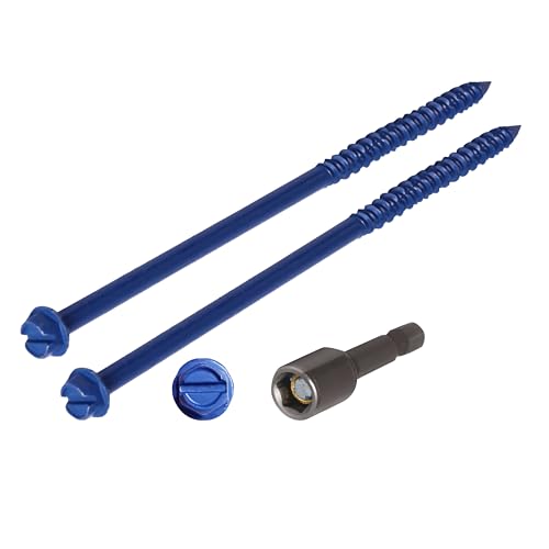 30-Pack 1/4" * 6" Hex Head Concrete Screw Anchor, Concrete Screws 30