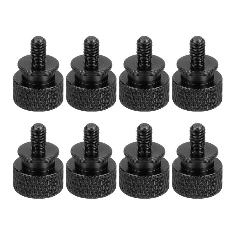MECCANIXITY 8Pcs M4x0.7mm Aluminum Thumb Screws, 12x16mm(ODxH) Computer Case Thumb Screws for PC Side Panel Motherboard Mounting Screw, Black 12x16mm(ODxH) 8