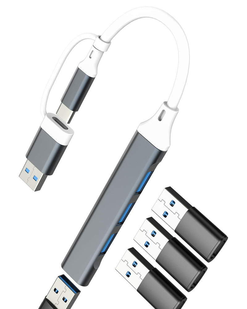 USB C USB-A to OTG Adapter(4in2)for Apple 3.0 Dongle for iPhone 16 15 Pro Max Macbook Laptop Thunderbolt Docking Station Extension for iPad PC Converter Card Reader Compatible for Samsung S25 S24 S23