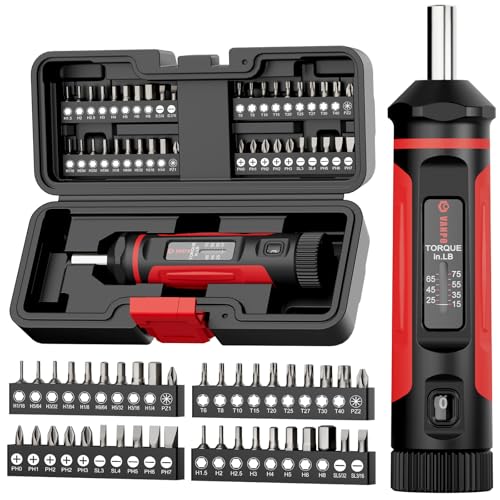 VANPO Torque Screwdriver 15-75 in-lb, 1/4" Drive Precision Driver Set 15-75In-lb
