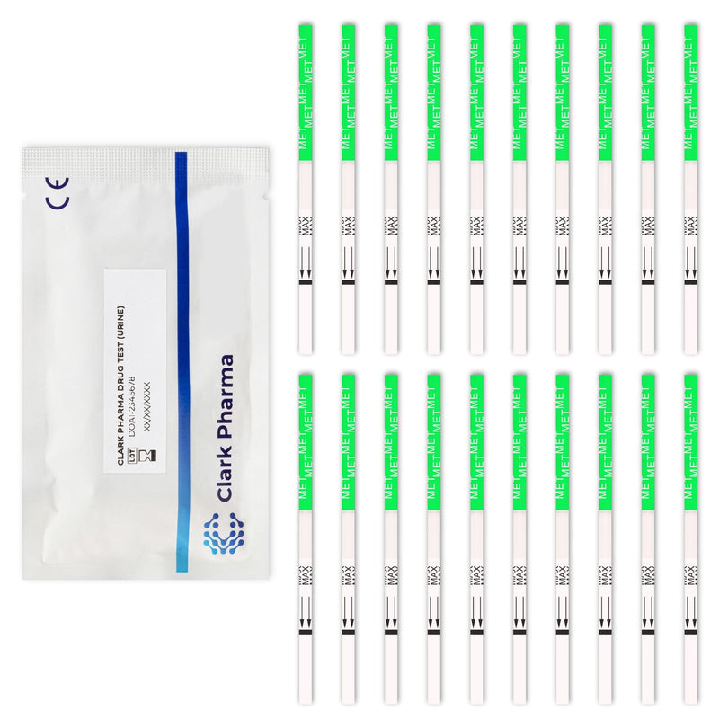 20 x Methamphetamine Drug Test Strips | Tests Urine for Methamphetamine | Crystal Meth Drug Test Kit