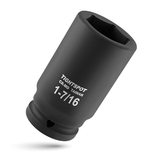 TIGHTSPOT 3/4" Drive 1-7/16 Inch Deep Jumbo Socket, 6-Pt, CR-MO Steel 19 mm Dr 36.5 mm - 6 Point