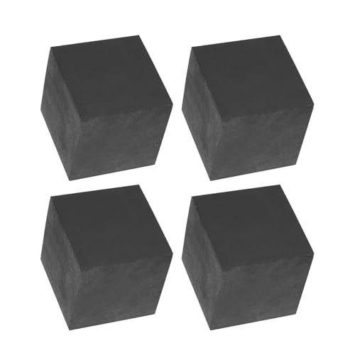 PATIKIL Rubber Solid Anti-Vibration Pads, 4 Pcs 60mm x 60mm Thick Rubber Square Washers Multi-Purpose Gasket Pad Bushings Spacer for HVAC Compressor Air Conditioner, Black