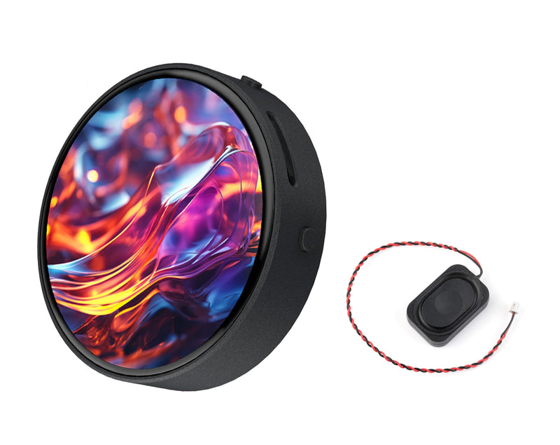 ESP32-S3 1.75inch AMOLED Round Touch Display Development Board, 466×466 Pixels, QSPI Interface, Onboard Dual Digital Microphone Array, Supports AI Speech Interaction, with Speaker and Case