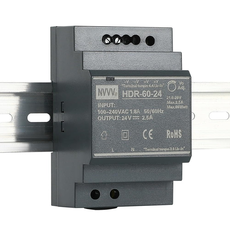HDR-60-24 DIN Rail Power Supply 60W 24V 2.5A DIN Rail Power Supply Transformer DIN-Rail HDR-60-24 60W 24V 2.5A