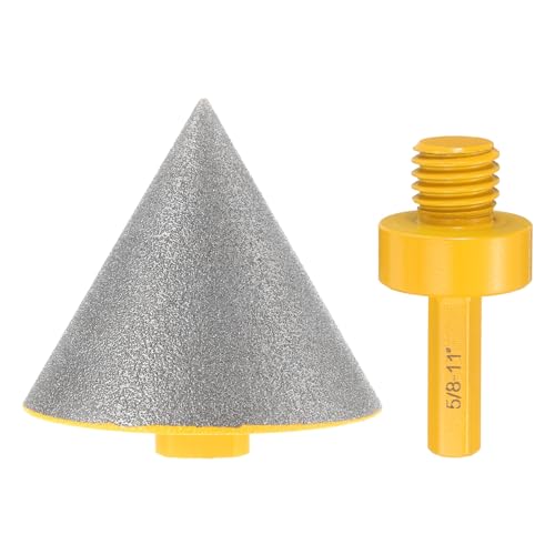 HARFINGTON Diamond Beveling Chamfer Bits 83mm Dia 5/8-11 Thread Cone Bit 82mm Yellow