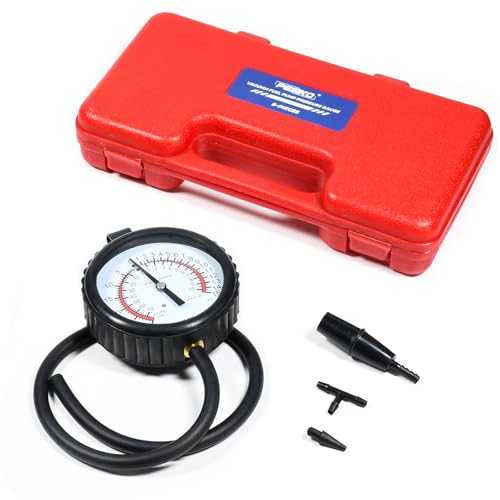 Fuel Pump Tester Gauge Kit, Leak Carburetor Pressure Diagnostics Kit 5pcs Fuel Pump Tester
