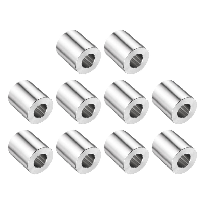 uxcell 10pcs Stainless Steel Spacer 1/2" Bore x 1" OD x 1" Length Screw Bushing Plain Finish Round Metal Spacer for M12 Screws Bolts and Rods 1/2" x 1" x 1"