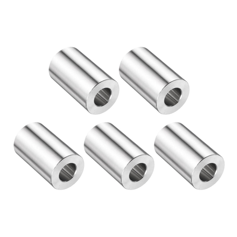 uxcell 5pcs Stainless Steel Spacer 1/2" Bore x 1" OD x 1-7/16" Length Screw Bushing Plain Finish Round Metal Spacer for M12 Screws Bolts and Rods 1/2" x 1" x 1-7/16"