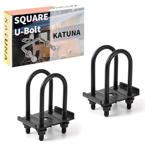 U Bolt Kit for 5200-7000 lbs, 3" Round Trailer Axle, Heavy Duty Trailer Axle U Bolts 7-1/8" Long, 1/2" Diameter, 3" Thread Pitch,Suitable for 2" Trailer Springs(4Pack) 7 1/8" Long 4