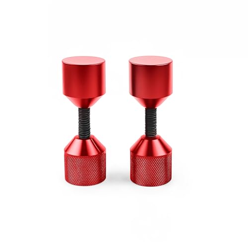 2 Pcs Aluminium Flange Two Hole Pins Set - 1-5/8'' Diameter Alignment Pin Red 1-5/8''