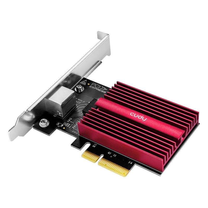Cudy 10GB PCIe Network Card, 10G Base-T PCIe Adapter, Flow Control, PCIe to 10 Gigabit Ethernet Adapter, Supports Windows 11/10, WindowsServer 2022 and Linux, Including Network Cable
