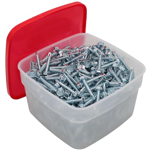 Supplying Demand 86-11236-500PK HVAC Self-Tapping Sheet Metal Screws - Size 8 x 1 in. - 1/4 in. Hex Head