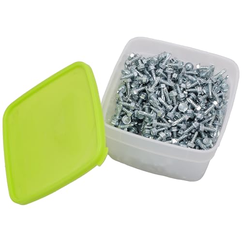 Supplying Demand 86-11204-500PK HVAC Self-Tapping Sheet Metal Screws - Size 8 x 1/2 in. - 1/4 in. Hex Head