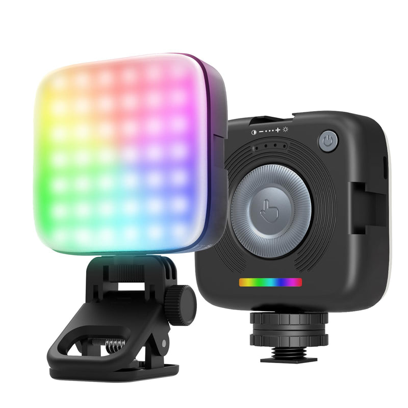 NEEWER Entry Level Version Magnetic RGB Camera Light, 126 LEDs Clip on Portable Small Panel Lighting, 2000mAh 3000-9000K CRI80+ 10 Effects 3 Cold Shoes 1/4" for Tripod Video Recording Selfie, RGB126
