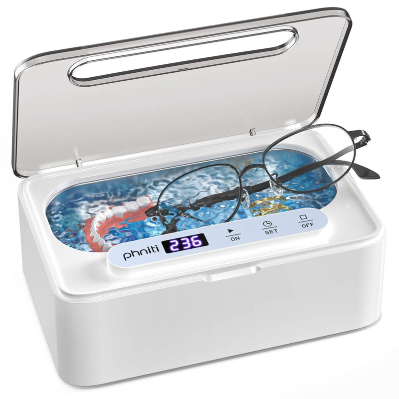 Phniti 47kHz Professional Ultrasonic Retainer Cleaner Machine for Dental Cleaning Three Cleaning Modes