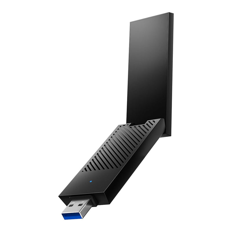 Cudy AXE5400 Tri-Band Wi-Fi 6E Wireless USB 3.0 Adapter WU5400 WiFi Adapter for Desktop PC, Supports Windows 11/10, High Gain Antennas, 6GHz, 1024-QAM, 160MHz, WPA3