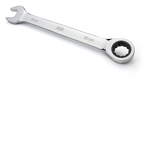 Jaeger 30 mm Combo Ratchet Wrench, Precision, Chrome Vanadium, Metric Individual Ratcheting Wrench