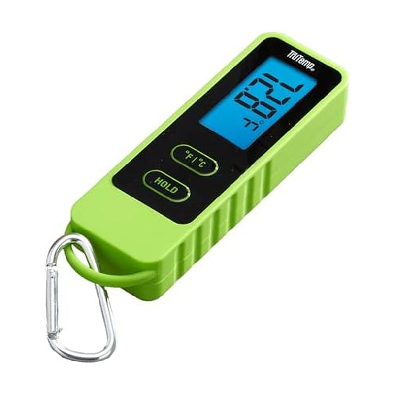 Taylor TruTemp Compact Digital Folding Meat Thermometer with Carabiner Clip for Grilling, BBQ, Kitchen, and Griddle, Kitchen Gadget Essential and Food Thermometer, Gift for Dad, Him, and Men, Green