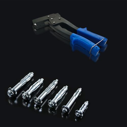 30 pcs Molly Bolts & 20PCS Metal Cavity Hollow Wall Anchors and Heavy Duty Wall Anchor Gun Setting Tool for Hollow Wall Anchor Plasterboard Fixing