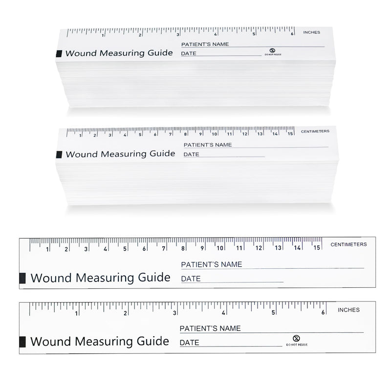 600 Pcs Wound Measuring Tape 6 Inch Wound Ruler Double Sided Disposable Paper Tape Measure Paper Guide Ruler Measurement Tools for Nurses 600