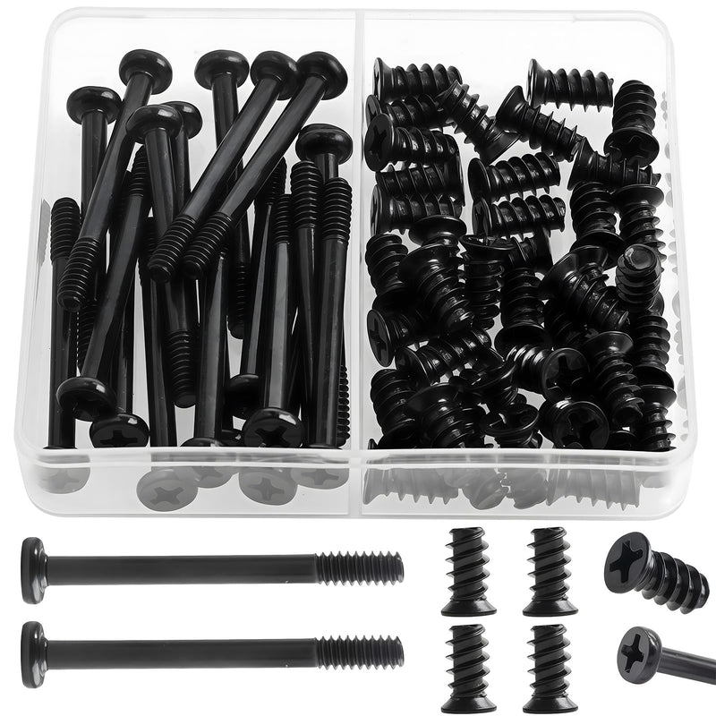 60Pcs Black PC Computer Case Cooling Fan Mount Screws UNC 6-32x35mm Fan Long Screw and PC Case Fan Screws M5x10mm Radiator Water Cooling Screw for Computer Case Fan Mount #6-32*35