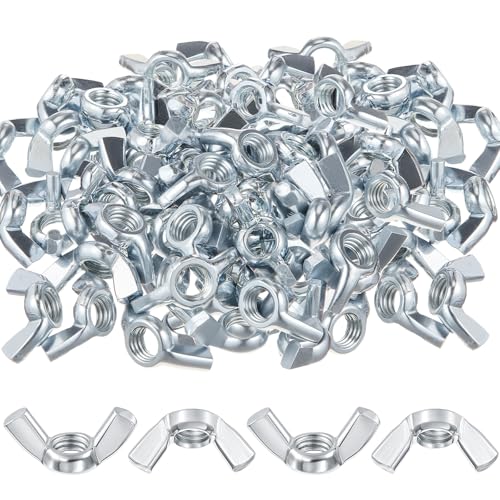 Moxweyeni 100 Pcs 3/8"-16 Wing Nuts Bulk Carbon Steel Butterfly Nuts