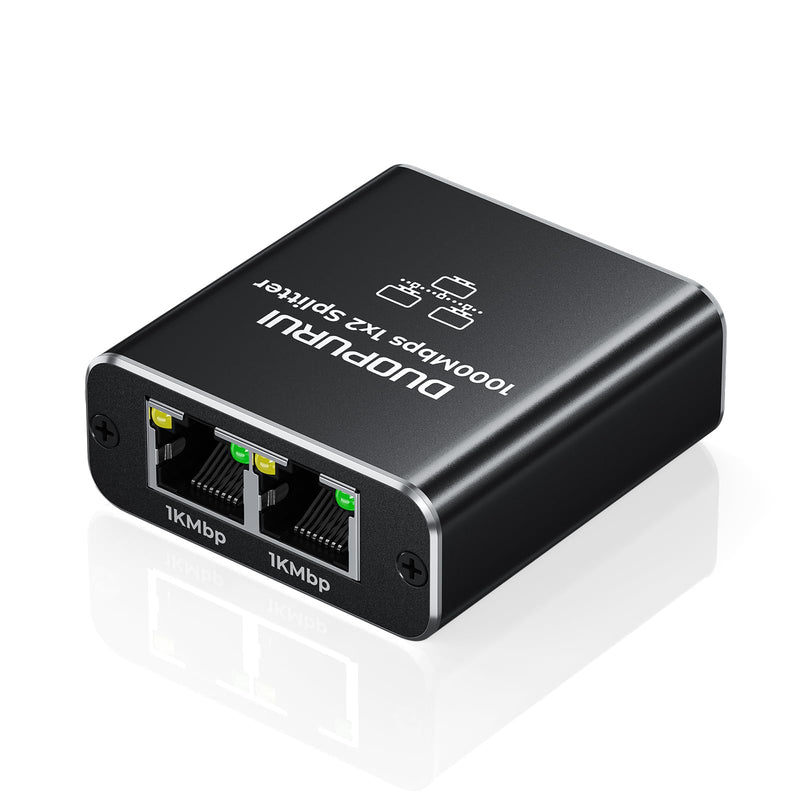 Ethernet Splitter 1 to 2,1000Mbps High Speed Network Splitter,LAN Splitter 2 Port with USB Power Cable,for Cat 5/5e/6/7/8 Cable [2 Devices Simultaneous Networking] (Ethernet Splitter 1 to 2) Ethernet Splitter 1 to 2