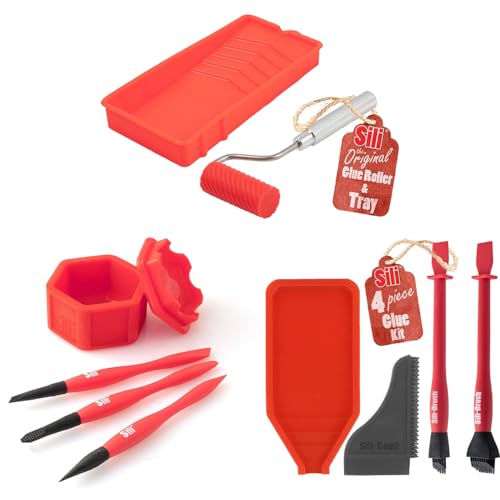 Sili Non-Stick Silicone Glue Brush Wood Glue Applicator Super Pack for Woodworking, Arts, Crafts, Hobby