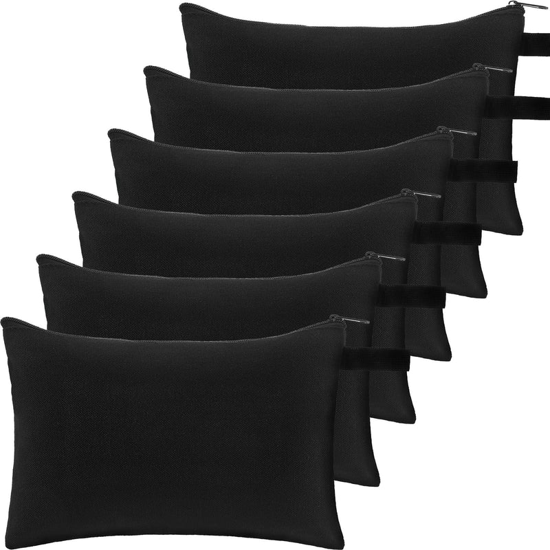 Eccliy 12 Pcs Canvas Tool Bag Pouch Zipper 16 oz Heavy Duty Utility Pouch Bag Multipurpose Storage Organizer 11.8" x 7.9" for Tools, Stationary, Craft, Electronics, Home & Workshop(Black) Black