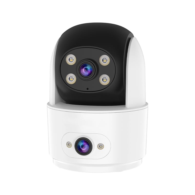 720P Dual-Lens WiFi Indoor Panoramic Camera/Dual-Lens Gun-Dome Linkage/AI Human Detection & Tracking/PTZ Pan/Two-Way Audio/Local TF Card Storage