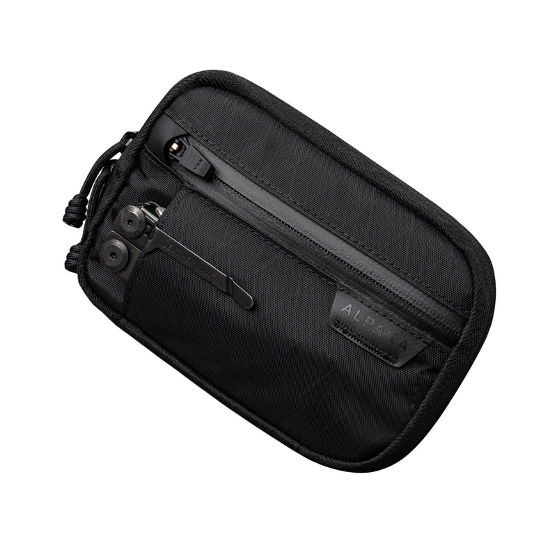 ALPAKA Admin Pouch Pro EDC Organizer Tool Pouch Black X-Pac X42 | Smooth Zipper, Weatherproof Storage for Electronics, Cables, Travel Accessories Black Max-X-Pac X42