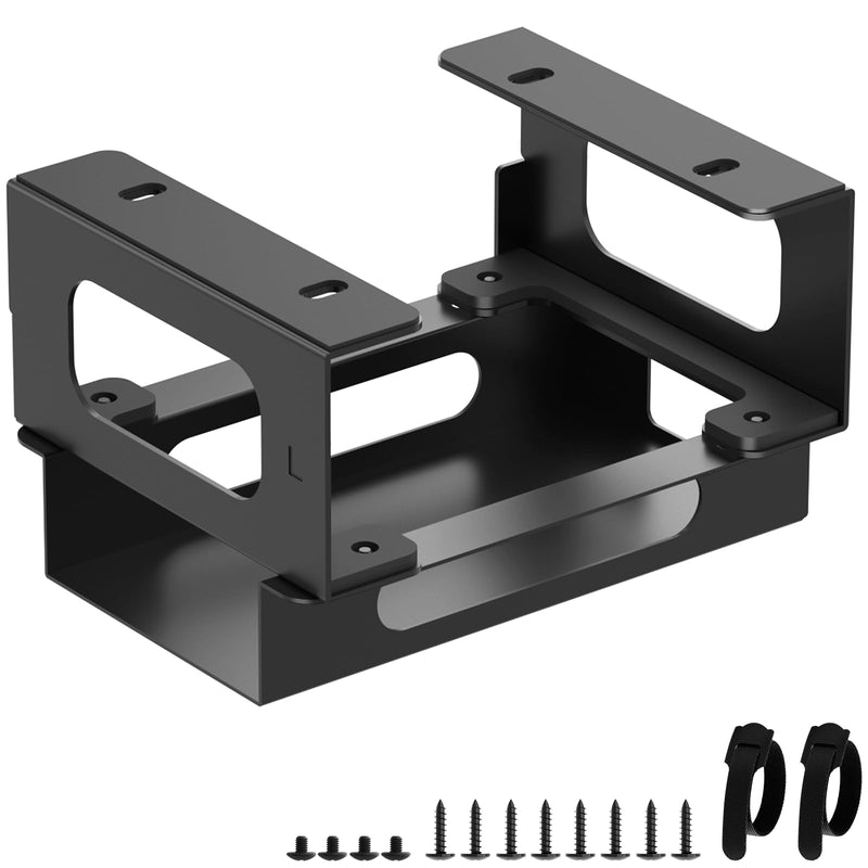 Under Desk Mount Fit for CalDigit Dock, Thunderbolt 3/4 Dock Holder, Compatible with CalDigit TS3 Plus/TS4/TS5, Adjustable Width with Cable Straps